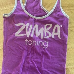 Zumba Fitness Purple Active Tank with White Logo
